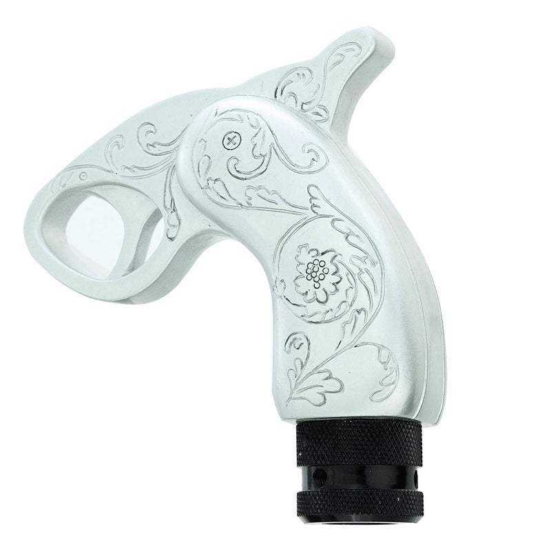 Abfer Cool Gear Shift Knob Unique Car Shifter Knobs Shifting Lever Handle Head Fit for Most Automatic Manual Vehicle (Silver) - Image 1